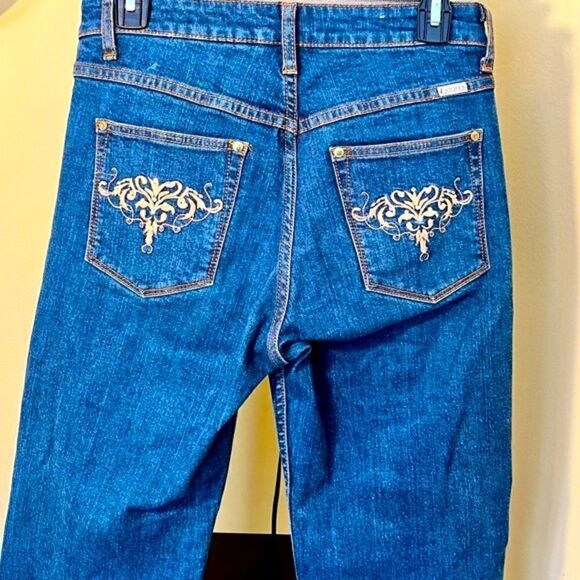 LAWMAN DENIM STRETCH 5 POCKET JEANS W/EMBELLISHED BACK POCKETS 5/6 NEW - Picture 10 of 16